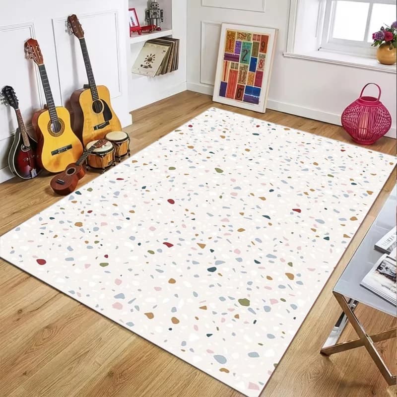 Modern Terrazzo Pattern Area Rug Large Carpet for Living Room Bedroom Hallway Entryway Kitchen Soft Comfort Floor Mat