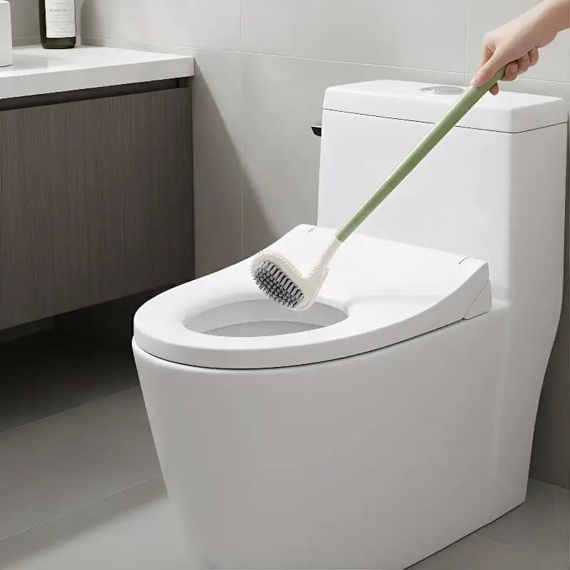 Spazzola per WC con Base a Parete, Strumento di Pulizia a 360 Gradi per Spazi Moderni