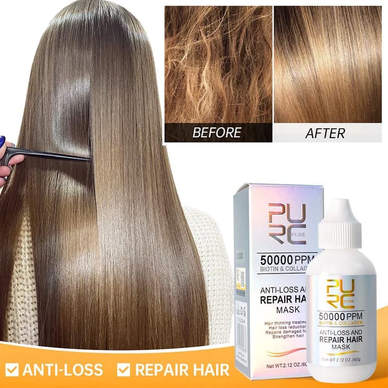 PURC Collagen Hair Mask Nutrient Levigating Hair Repair Bad crevice Hair Treatment scalp Haircare Products
