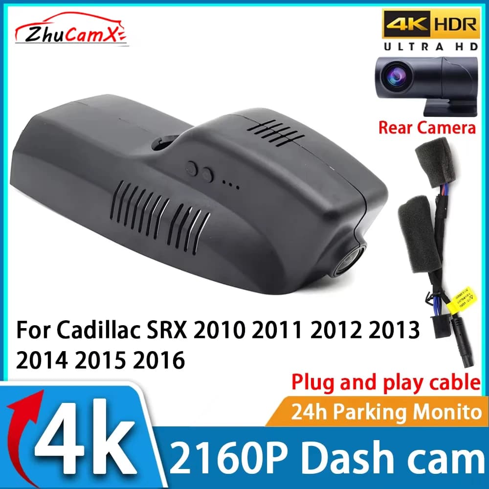 ZhuCamX Car Video Recorder Night Vision UHD 4K 2160P DVR Dash Cam for Cadillac SRX 2010 2012 2013 2015 2016