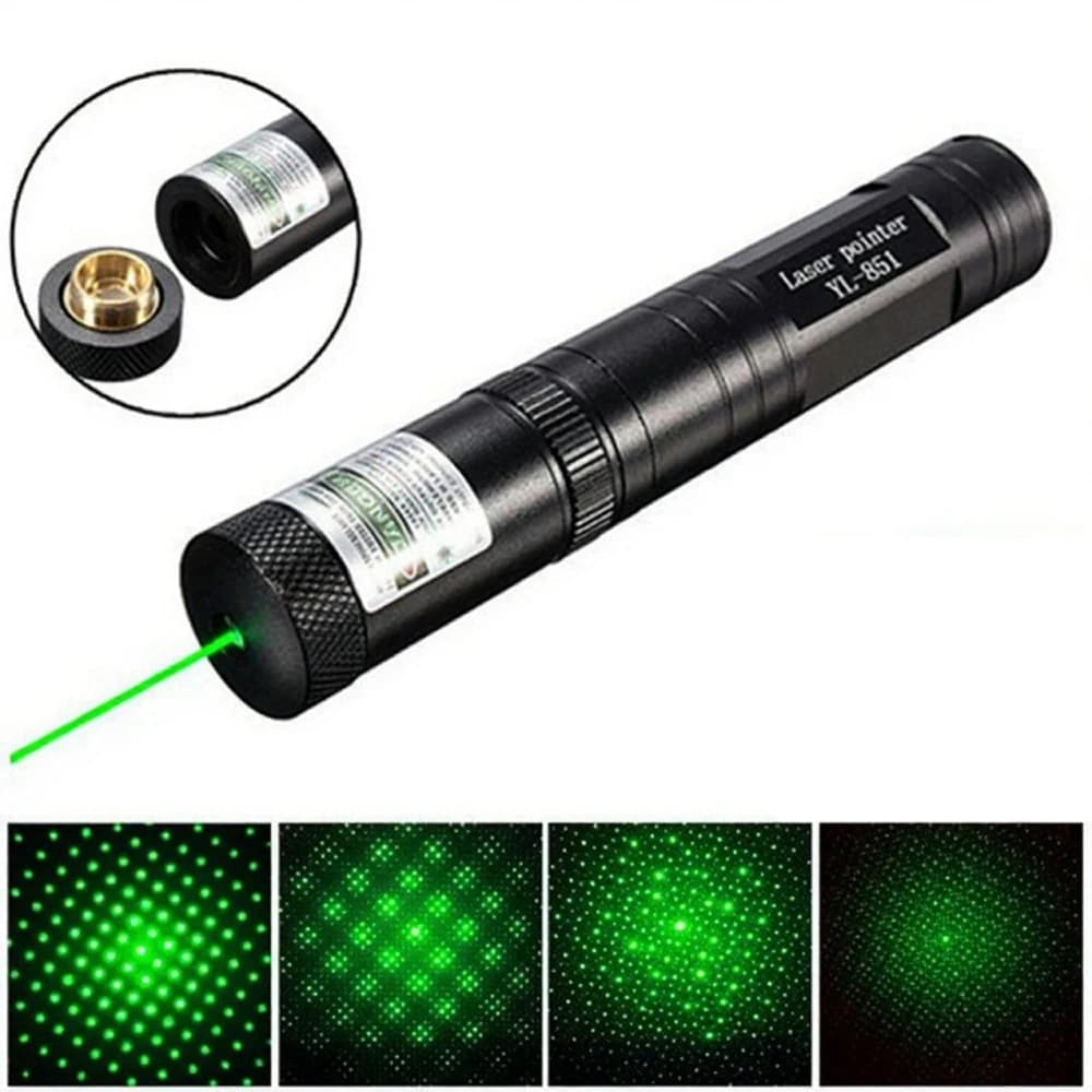 (Non fornire batterie) Cat Fun Green Light 851 Puntatore laser portatile Torcia da addestramento a LED Torcia giocattolo per zecche per gatti