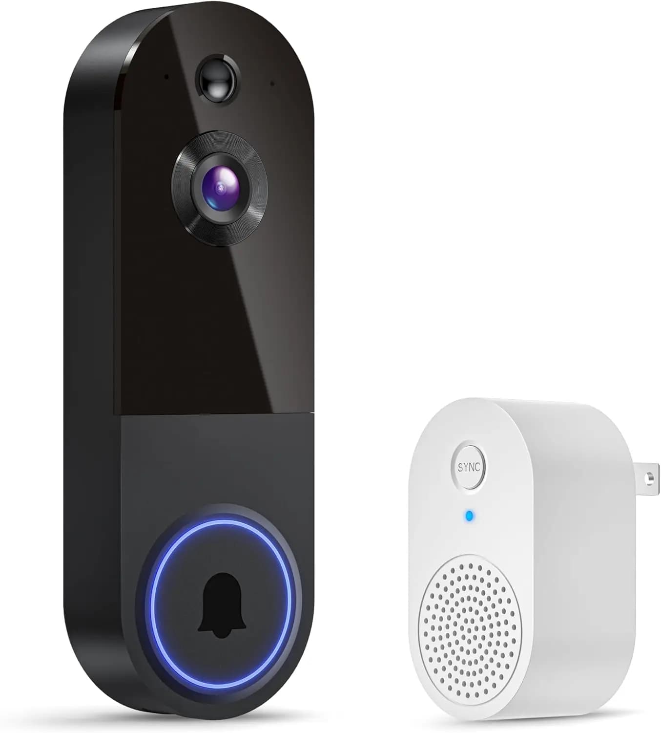 Campanello Video Wireless con Rilevamento AI, Comunicazione Bidirezionale, Visione Notturna, Archiviazione Cloud