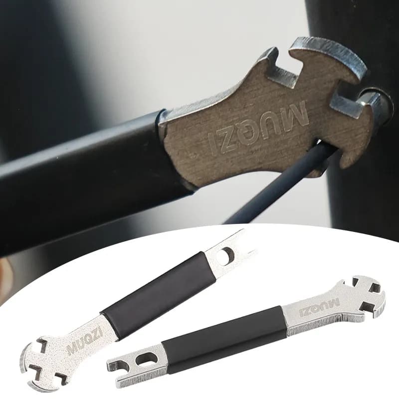 Chiave per raggi Kit di strumenti di riparazione biciclette per moto portatile Chiave per capezzoli tascabili in acciaio inossidabile per accessori per la manutenzione del cerchione