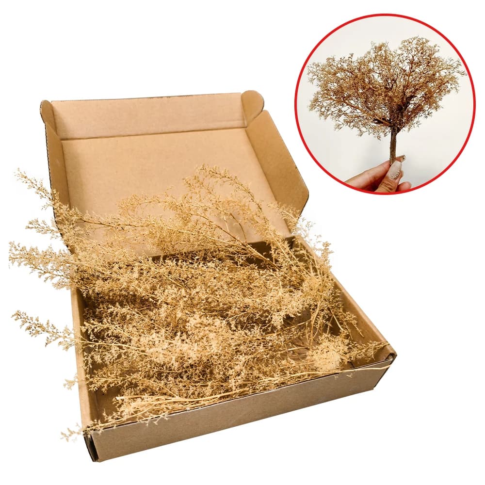 Modello di erba secca in miniatura Alberi di quinoa torni Materiali di scena fai-da-te per tavolo di sabbia militare Treno ferroviario Kit diorama paesaggio landico