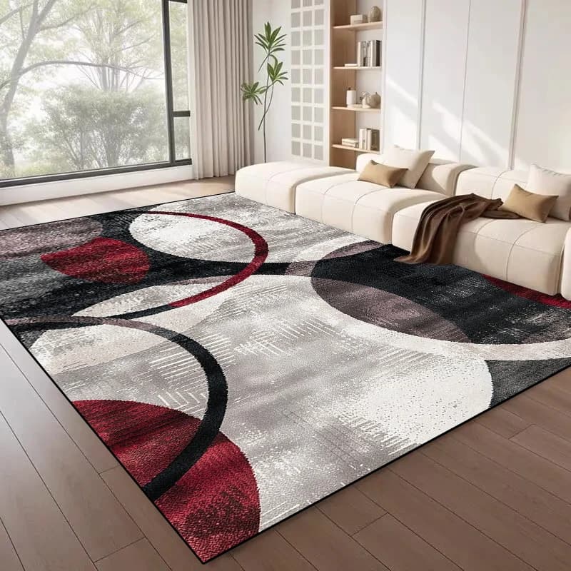Tappeto grande di lusso moderno e leggero Decorazione del soggiorno Tappeti antiscivolo per la casa Comodo tappetino morbido per camera da letto Comodino Lounge R