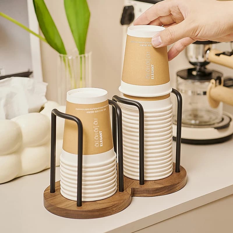 Portabicchieri di carta da cucina Raccoglitore di tazze usa e getta Portabicchieri da tavolo multifunzionale Portabicchieri da caffè per la casa