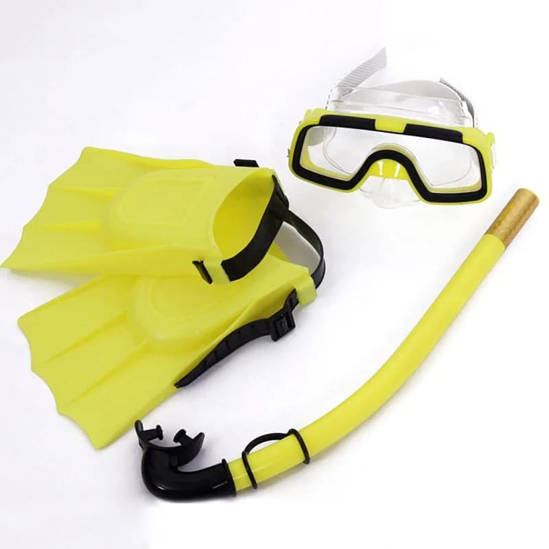 Children's Underwater Snorkeling Set Snorkeling Mask Swim Glasses Scuba Diving Mask Sets Children's Dive Pins Unisex