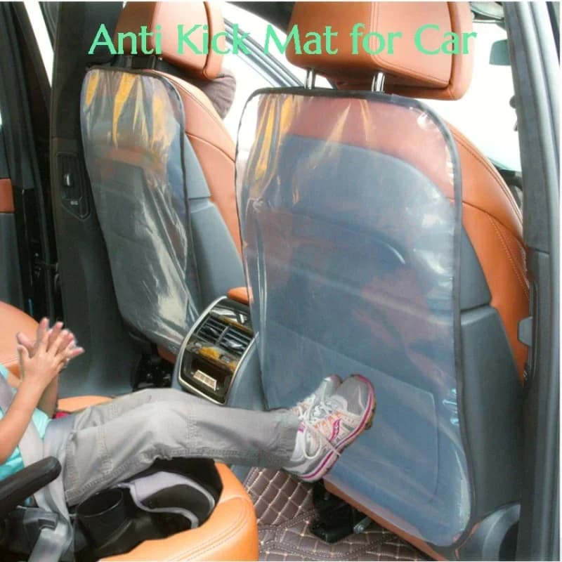GEFENSI Anti-shoe pad for car, transparent PVC protective cover for car backrest, anti-shoe pad for children, car seat protection
