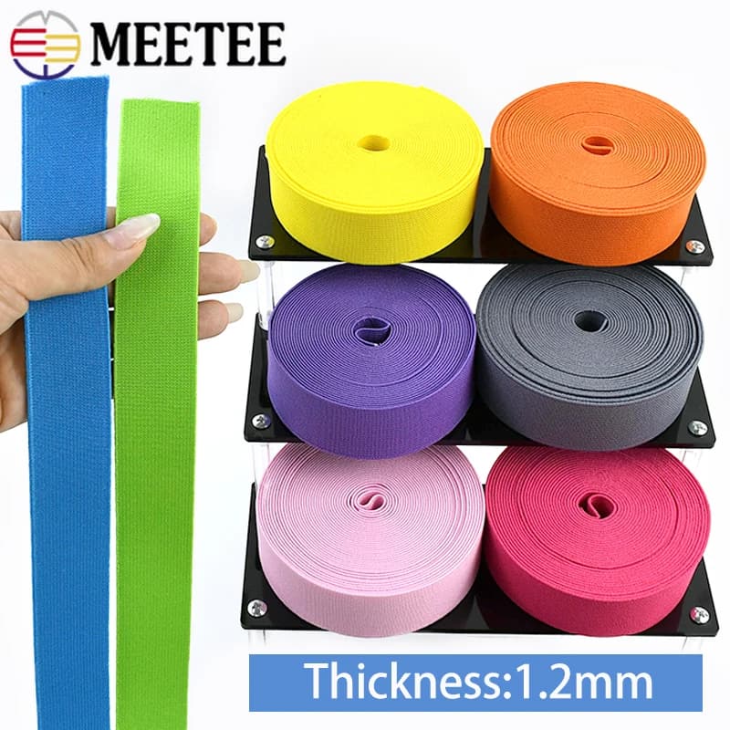 3/5 Metri 20-50mm Piatto Elastico Pantaloni Cintura Elastici Indumento Cintura Bias Vincolante Nastro Elastico Accessori Per Cucire FAI DA TE