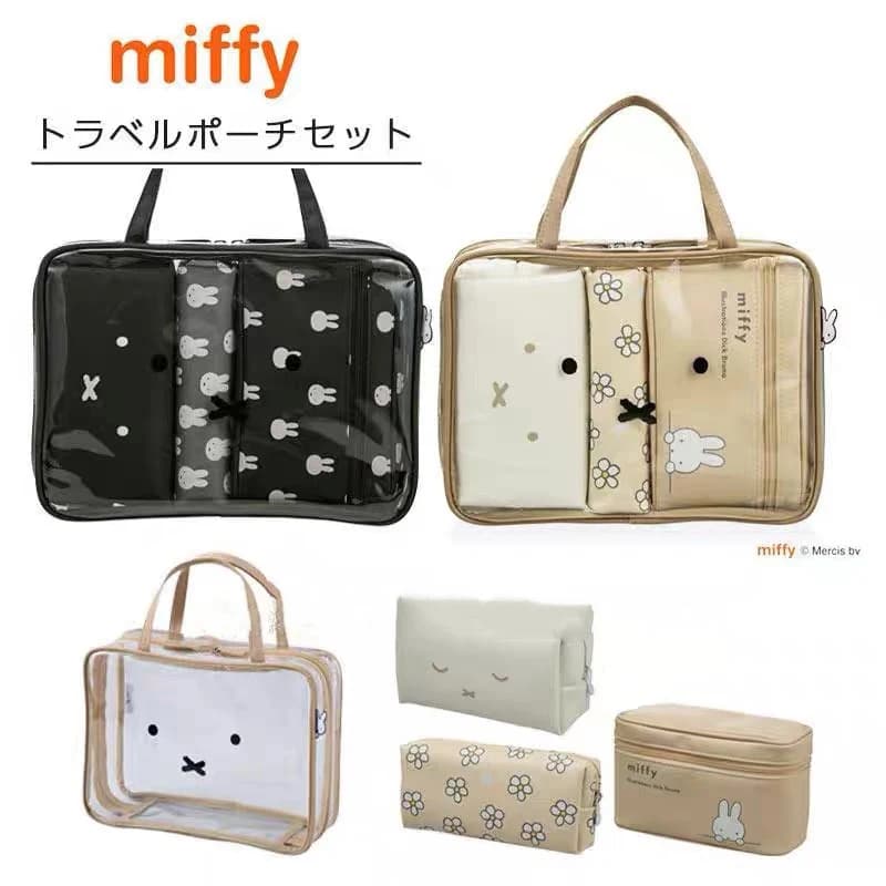 Borsa per trucco Miffy Kawaii Rabbit per borsa da viaggio portatile portatile Borsa per classificazione di articoli da toeletta Giocattoli regalo per ragazza