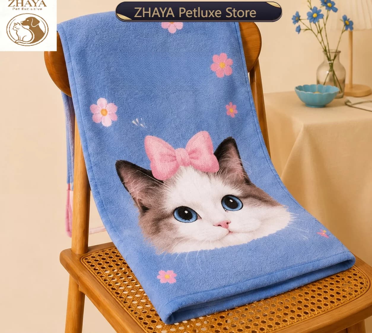 Custom Pet Pattern Bath Towel Robe Set Quick Dry Absorbent Antibacterial Gym Fitness Home Gift Wrap ZHAYA