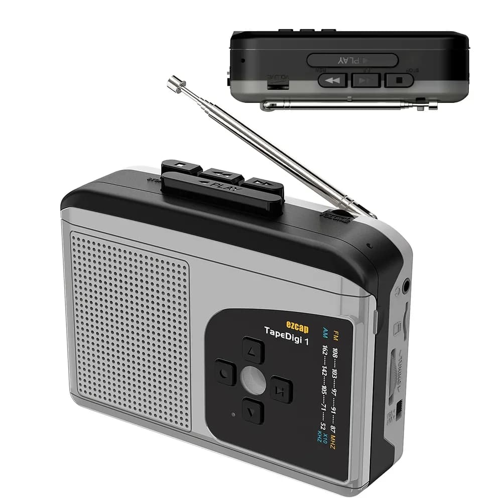 AM FM Portable Radio cassette reader cassette converter MP3 cassette recorder Sound loudspeaker embedded with headphone jack