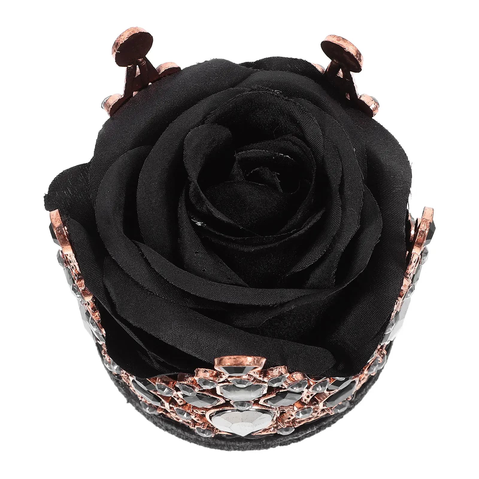 Fermaglio per Capelli a Corona in Lega di Zinco con Strass, Accessorio Elegante per Capelli da Sposa, per Feste, Halloween, Matrimoni, per Ragazze
