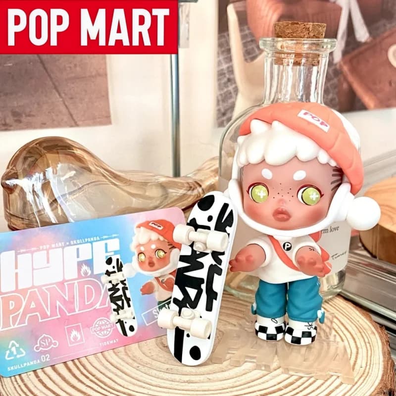 POP MART Originale Skullpanda Serie HYPE Panda Cieco Scatola Kawaii Cartoon Anime Figura Modello di Bambola Guess Bag Desktop Ornamento Regali