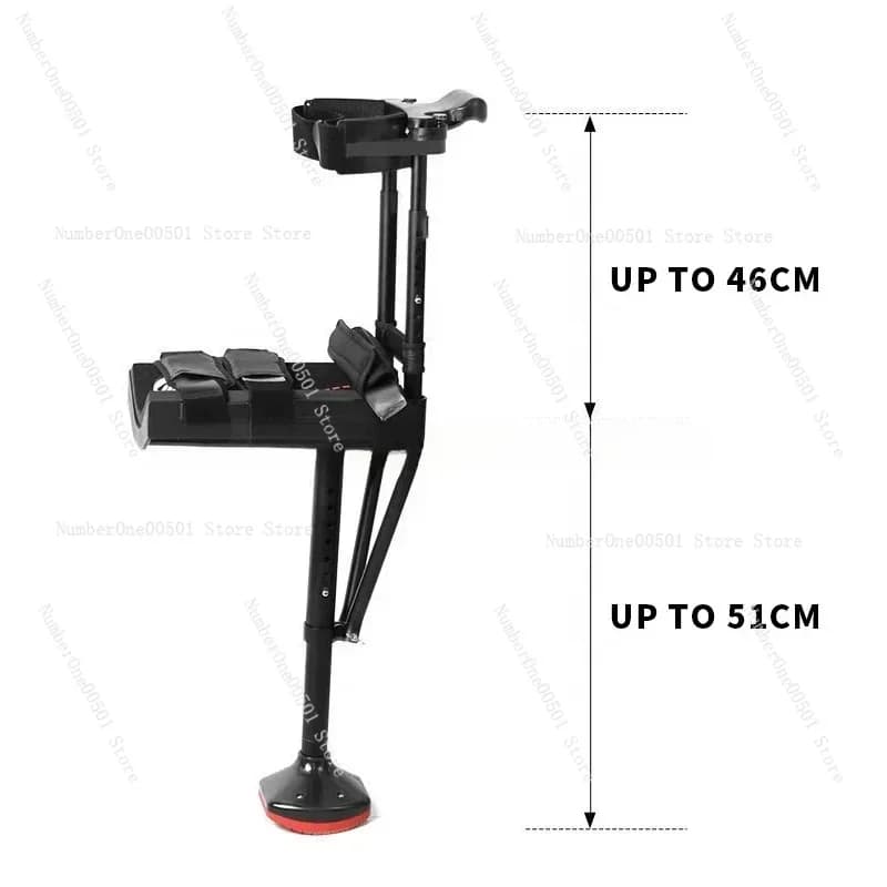 Nuove stampelle telescopiche mediche assistite per adulti, con supporto per mani e ginocchia, antiscivolo, monopiede