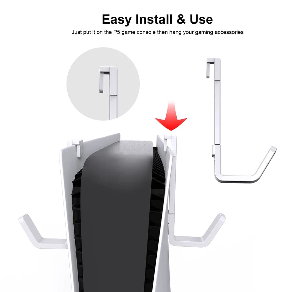 Support for Gaming and Controller Headphones, Space Saving, Stable, for PS5/PS5 Slim Console
