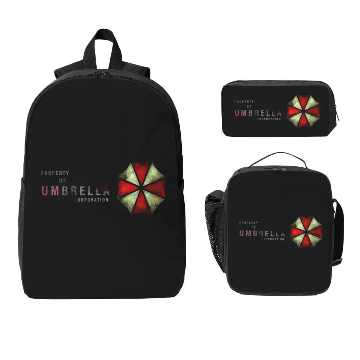 Movie Game Corporation Ombrelli Zaino Ragazzi Ragazze BookBag Borsa da scuola Borse a tracolla per laptop Borsa da pranzo isolata 3ps Astuccio