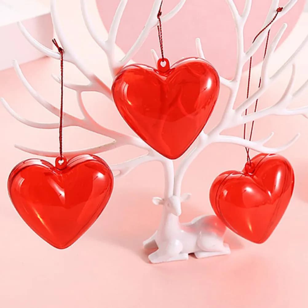 12pcs Love Storage Box Heart Shaped Containers Valentine Day Treat Boxes Decorative Valentine'S Day Flower Packaging Packaging