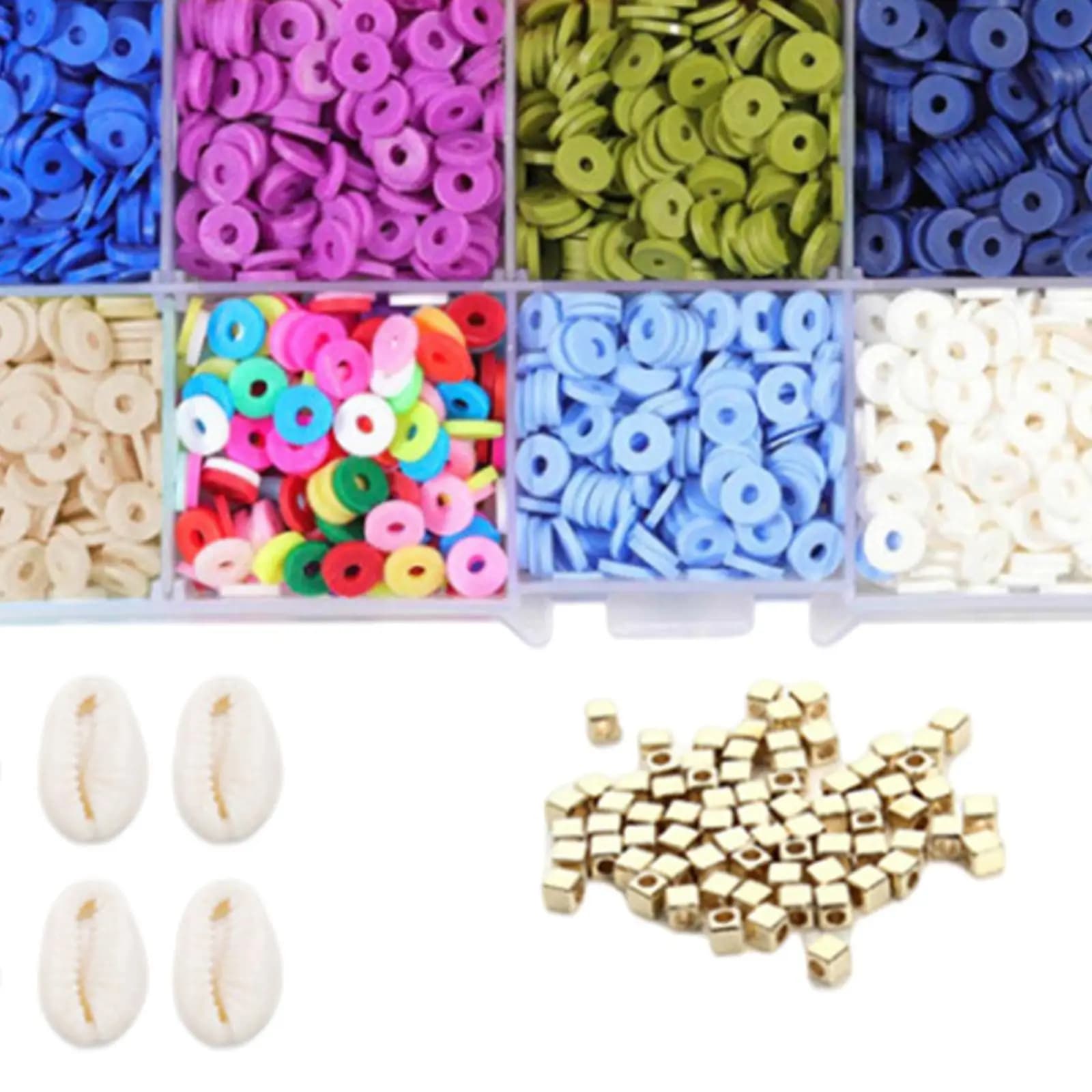 Perline in argilla polimerica, perline da 6 mm dai colori vivaci, perline distanziatrici per la creazione di gioielli, collane, orecchini, kit fai da te.