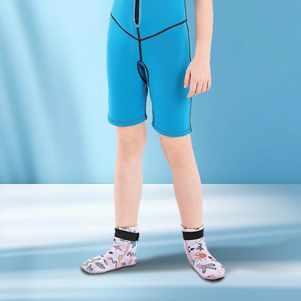 Neoprene water socks for children Sand socks Non-slip dive socks for children Adjustable snorkeling boots Keep warm for water sports