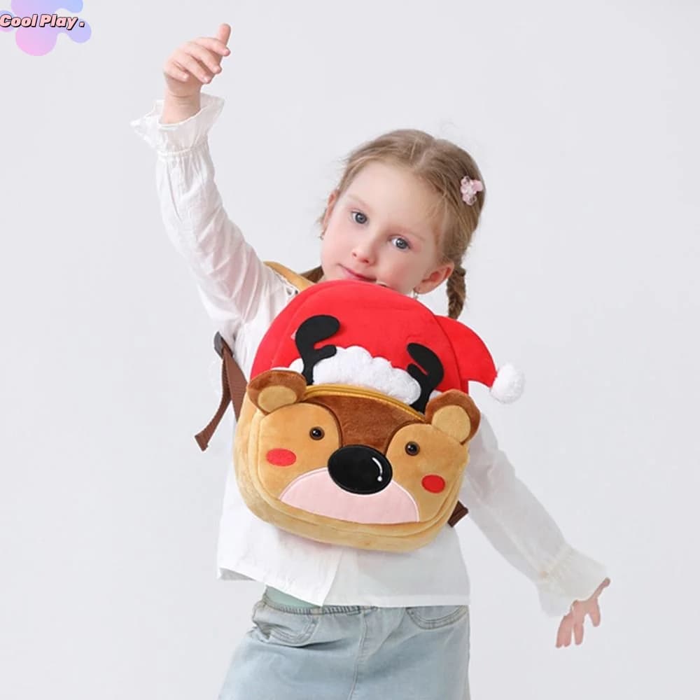 Zaino in Peluche a Forma di Animale Cartone Animato, Comodo e Carino per Bambini, Zaino 3D con Cinghie Regolabili, Borsa Scuola per Asilo