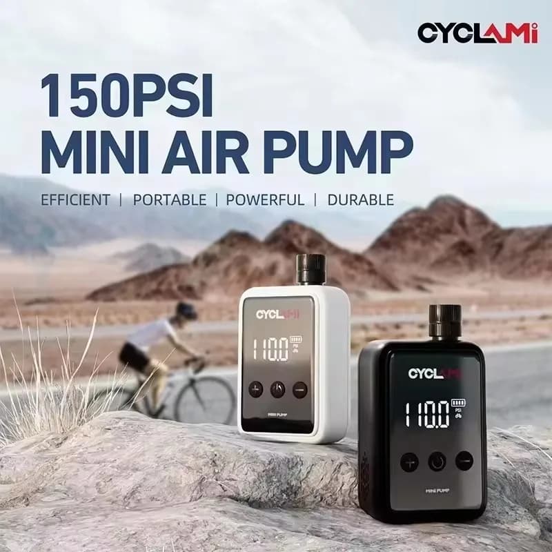 CYCLAMI HW125 Pompa di gonfiaggio elettrica per bicicletta Mini gonfiatore d'aria portatile ad alta pressione 150Psi