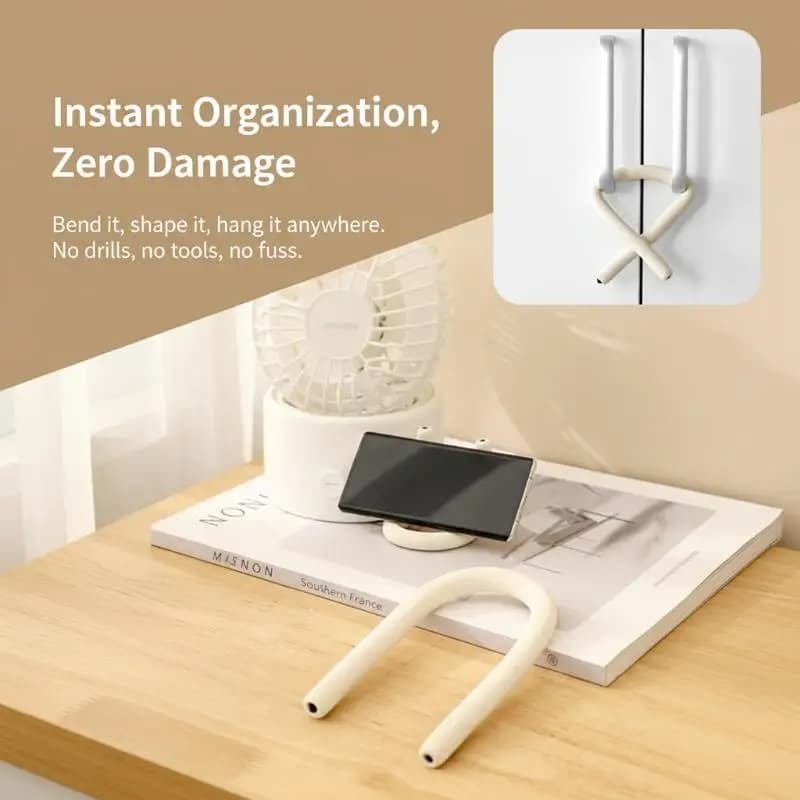 Gancio Pieghevole a Forma di S e U, Appendiabiti Multifunzionale Flessibile e Portatile per Casa, Cucina, Camera da Letto, Armadio, Ufficio