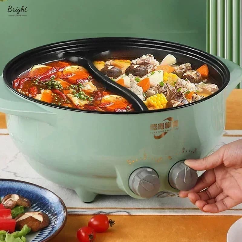 New electric hot pot multi-function household kitchen all-in-one electric pot electric cooking pot non-stick grill pan