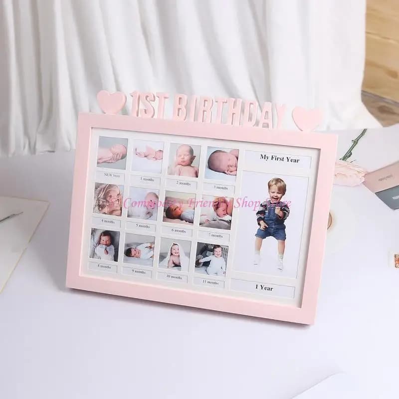85AE for first year creative photos, children's memory frame, plastic collage frame, DIY, 0-12 months, for and