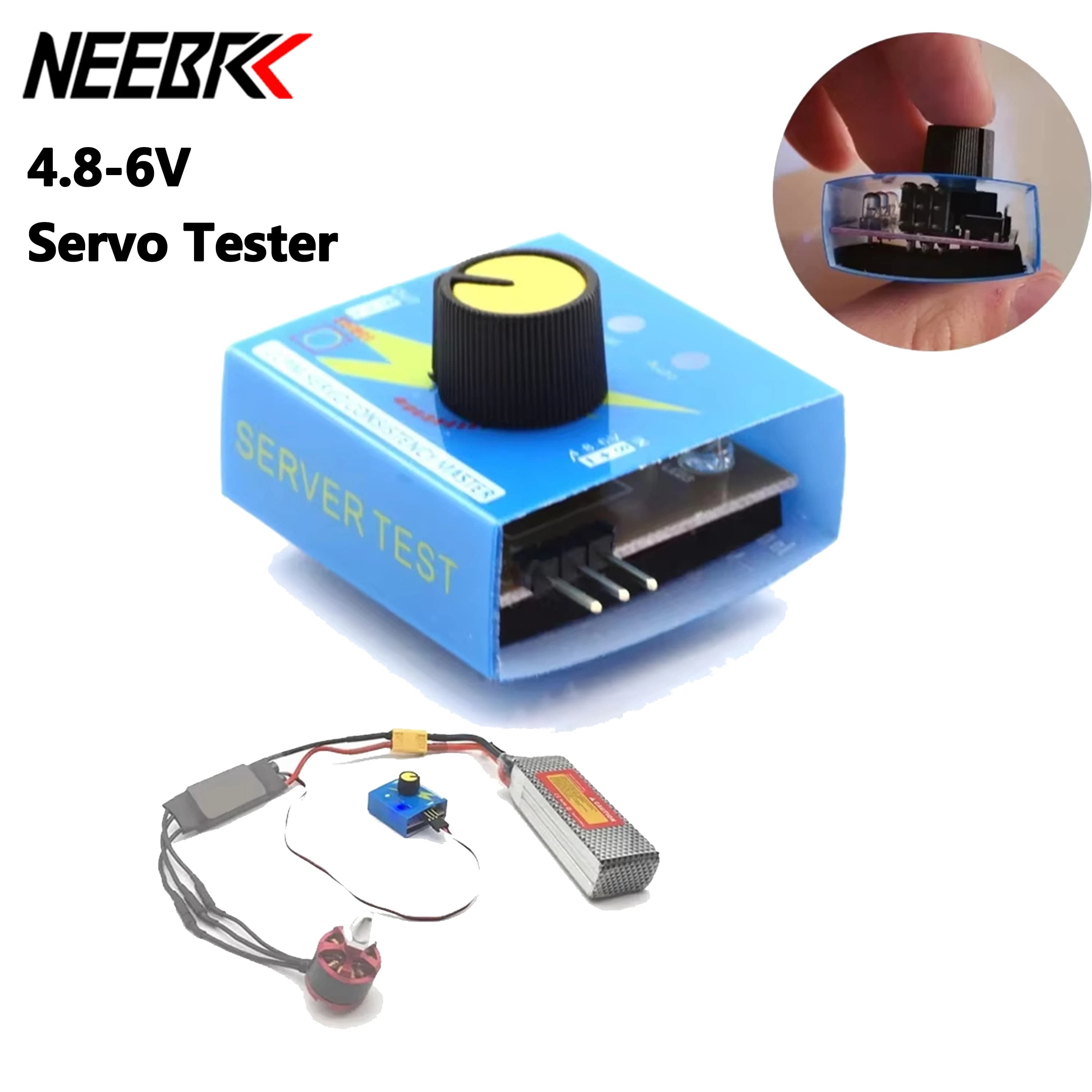NEEBRC Simple Multi Servo Tester CCPM consistenza Master Checker 3CH ECS sterzo Power RC Car Dron Plane parti di elicottero