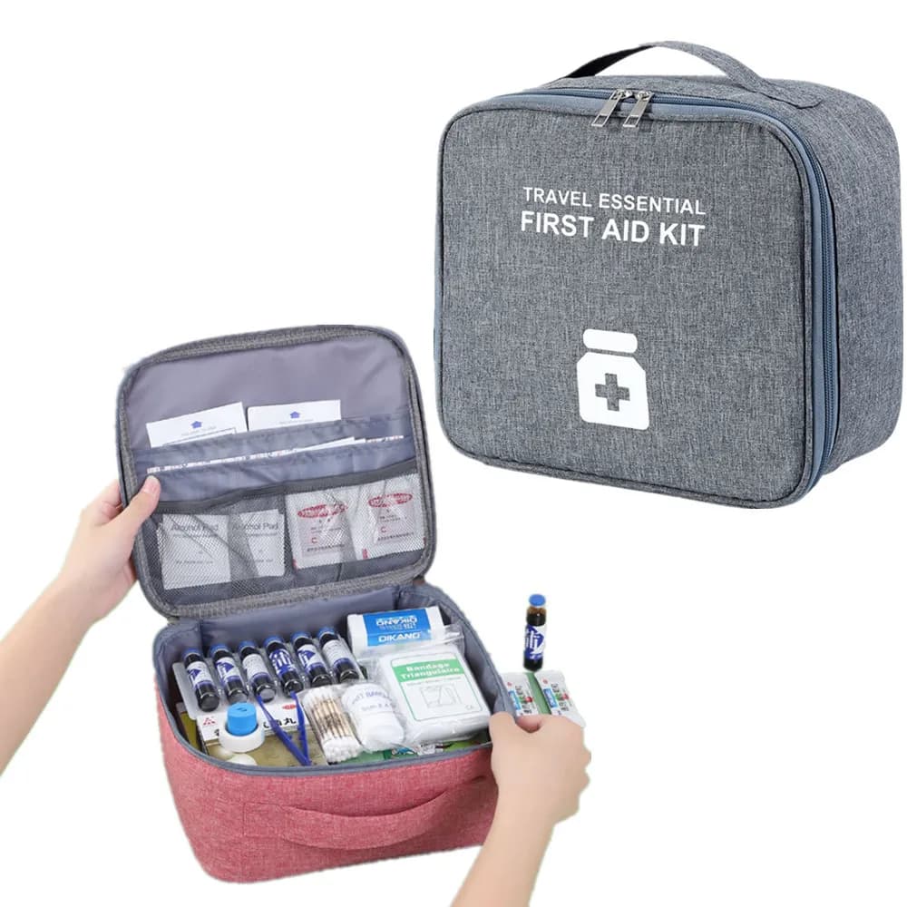 Kit di pronto soccorso domestico Borsa per medicinali vuota di grande capacità Scatola per medicinali da viaggio portatile Borsa di sopravvivenza Borsa di emergenza per auto