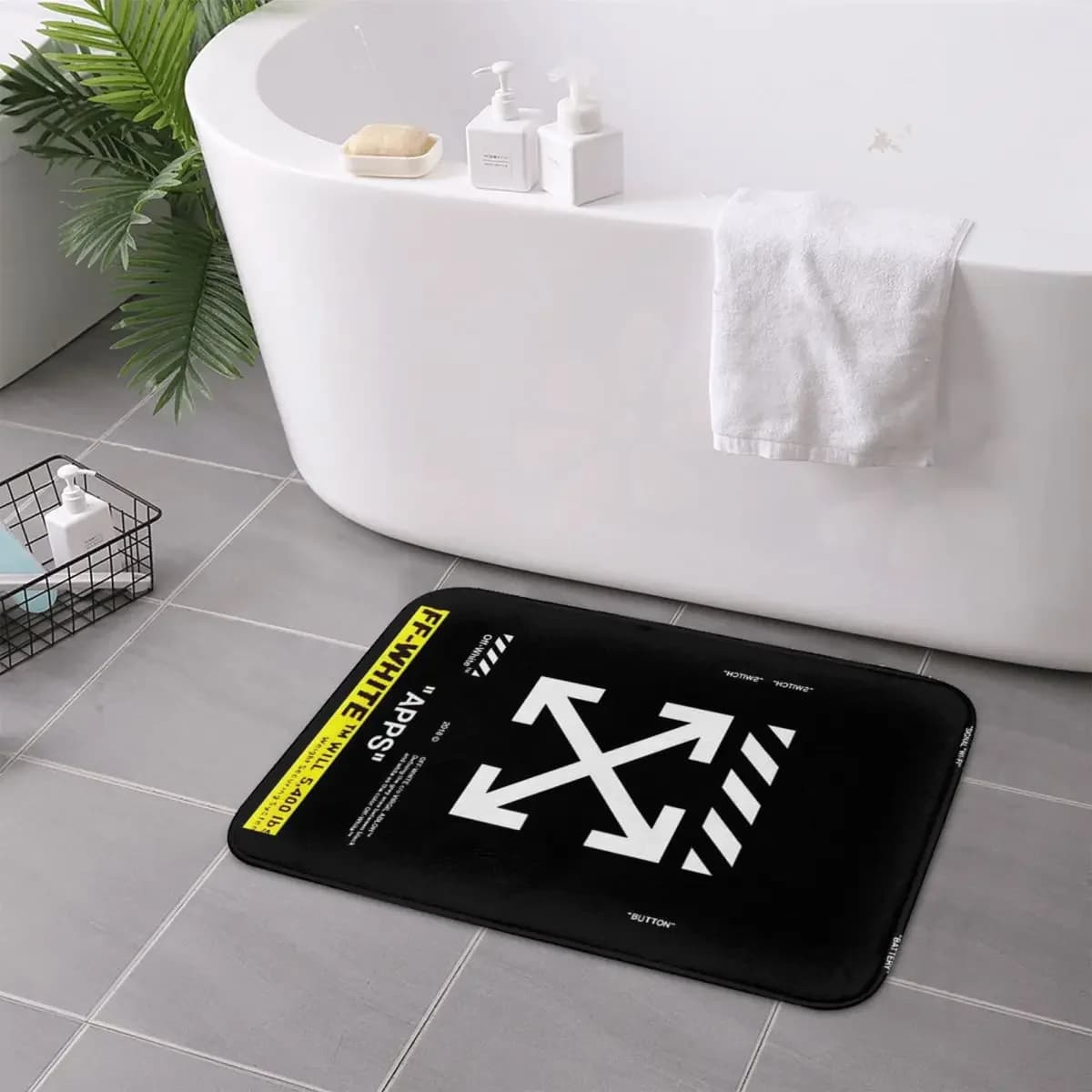 Zerbino Bianco Sporcor Resistant, Durable Carpet for Kitchen, Entrance, Flooring Home, Balcony, Folding Mat
