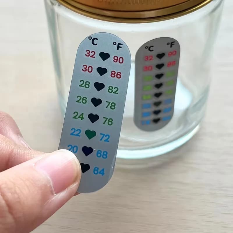 1pc adesivi per termometro da cucina senza batteria-monitoraggio della temperatura a lettura istantanea per la cottura adesivo per termometro per utensili da cucina