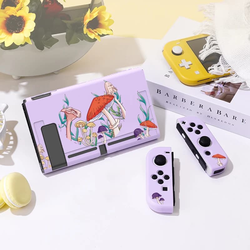 Custodia protettiva rotonda a fungo per Switch Oled, cover sottile in TPU morbido per console Nintendo Switch, accessori di gioco NS
