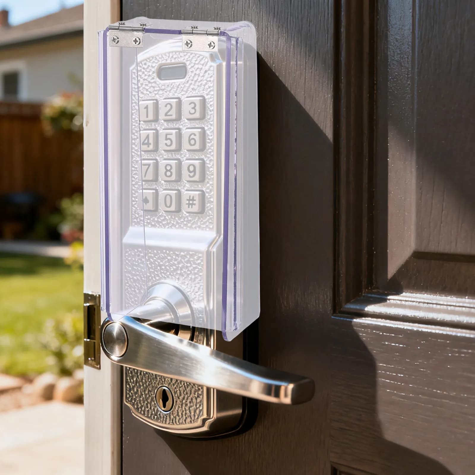 Transparent Lock Keypad Cover For Outdoor Gate Smart Lock Waterproof Cover Access Control Card Protective Gate Opener Keypad