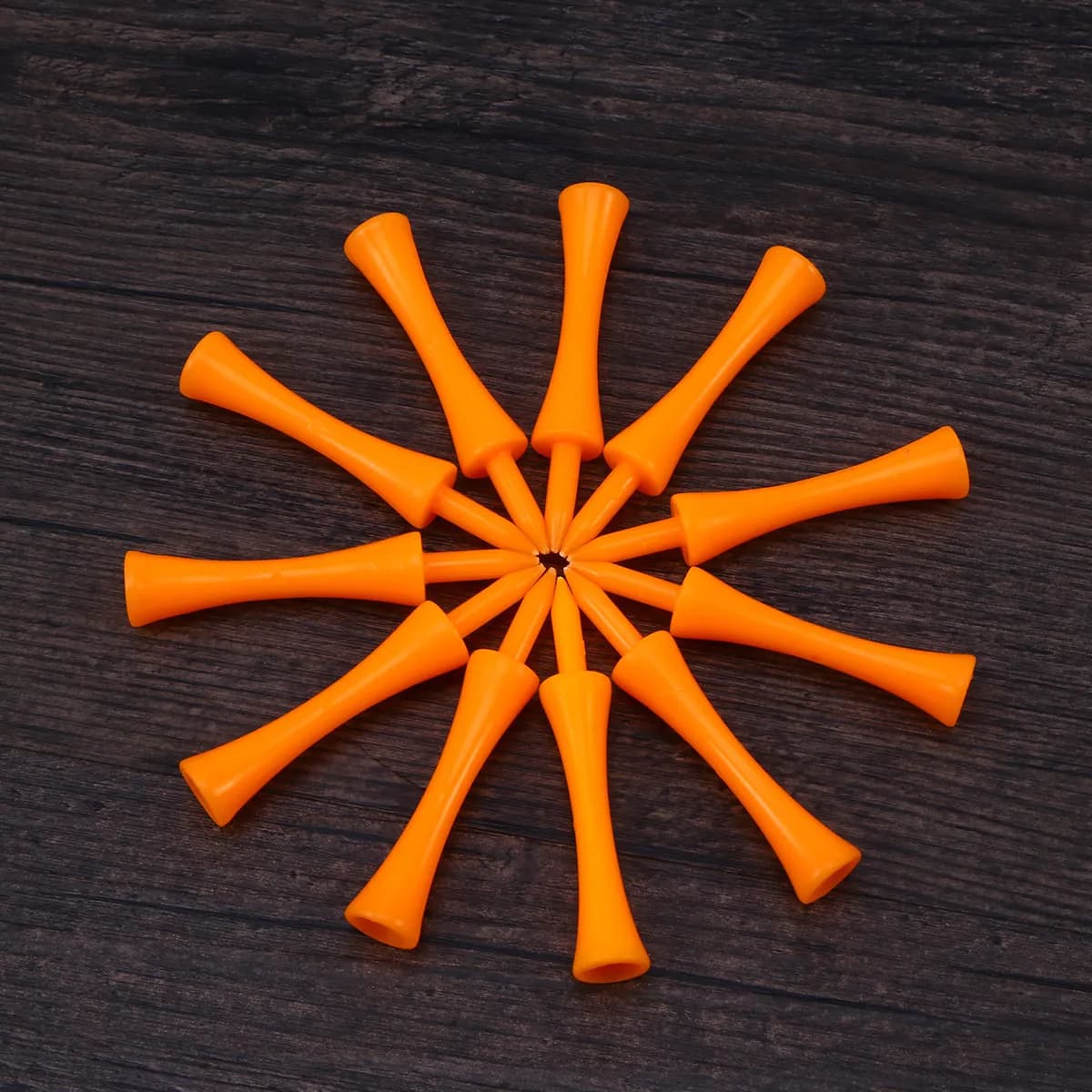 50 Pezzi Tee da Golf Orange Castle, 70mm di Lunghezza, 50mm di Altezza, in Plastica ABS Resistente, Leggeri e Facili da Vedere, Ideali per Golfisti