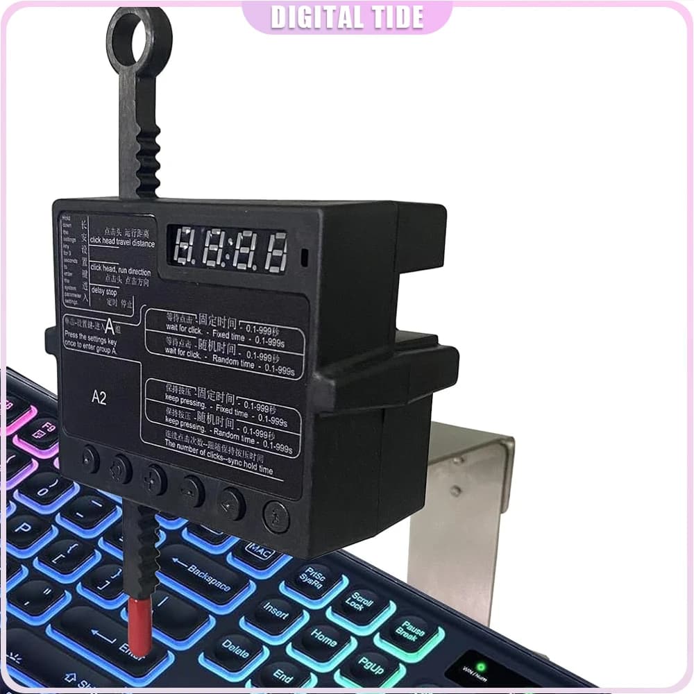 Clic fisico Auto Tastiera Clicker Mouse Jigglier; Assistenza al gioco con clic casuale automatico; Strumento di clic automatico del mouse Mover (ABC)