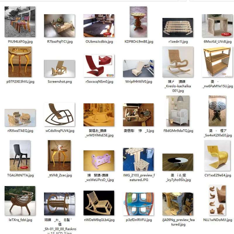 312 desk chair furniture table design drawings in DXF format for CNC Router engraving cutting art wood working file