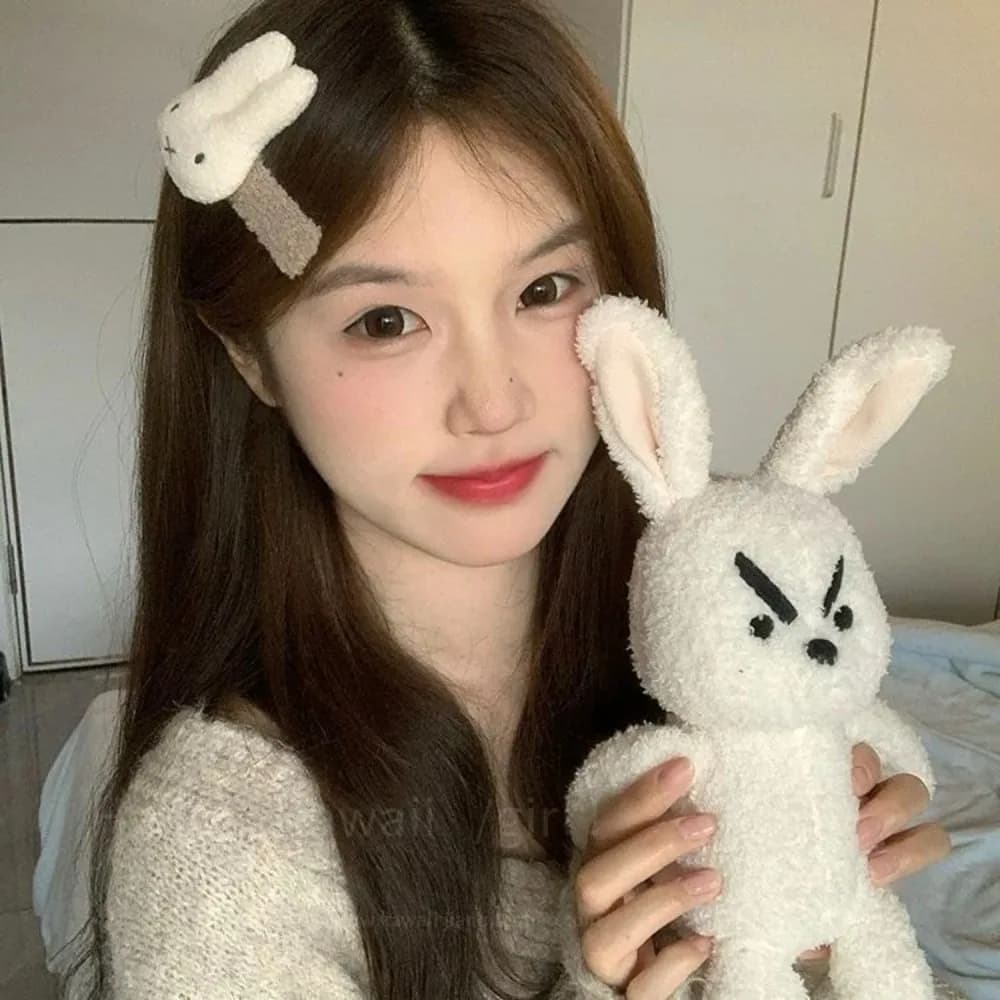2 fermagli per capelli a forma di coniglio Miffy, carini e dolci, stile Kawaii, per frangia e capelli laterali, accessorio per capelli per studentesse, uso quotidiano, regalo per lo styling