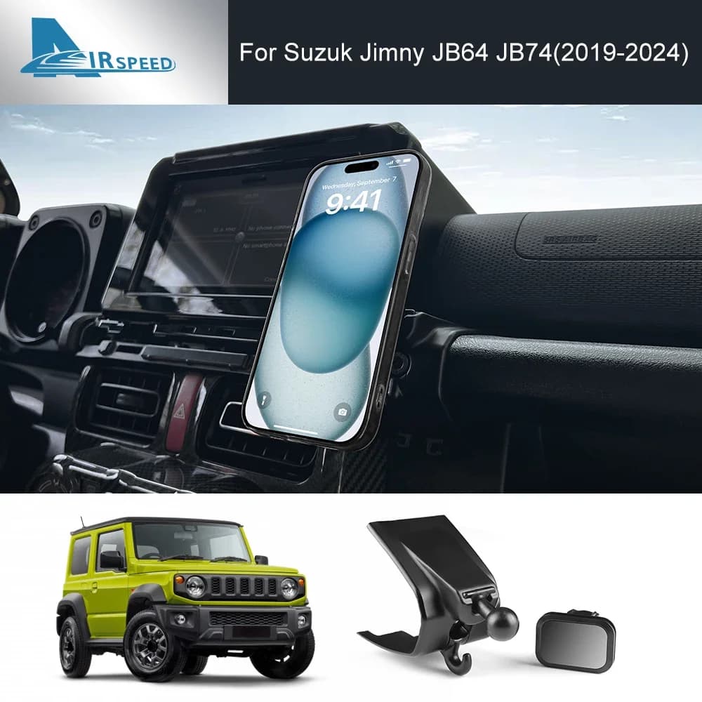 Car Mobile Phone Holder for Suzuki Jimny JB64 JB74 2019 2020 2021 2022 2023 2024 Bracket Mount Gravity GPS Stand Magnetic Trim