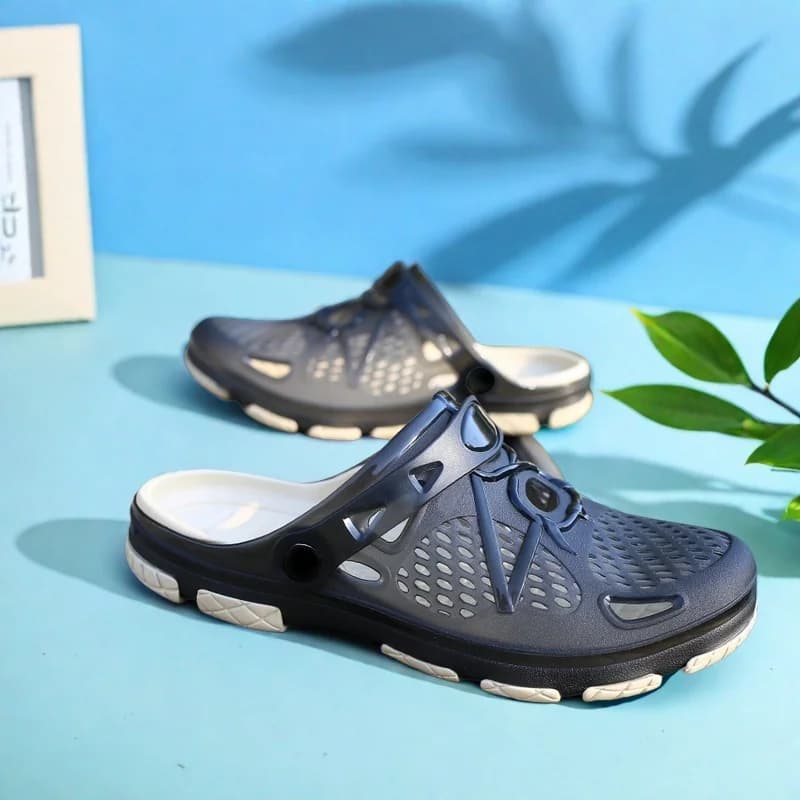 Zoccoli alla moda da uomo, pantofole da spiaggia estive, sandali antiscivolo casual da esterno, scarpe da uomo comode e traspiranti