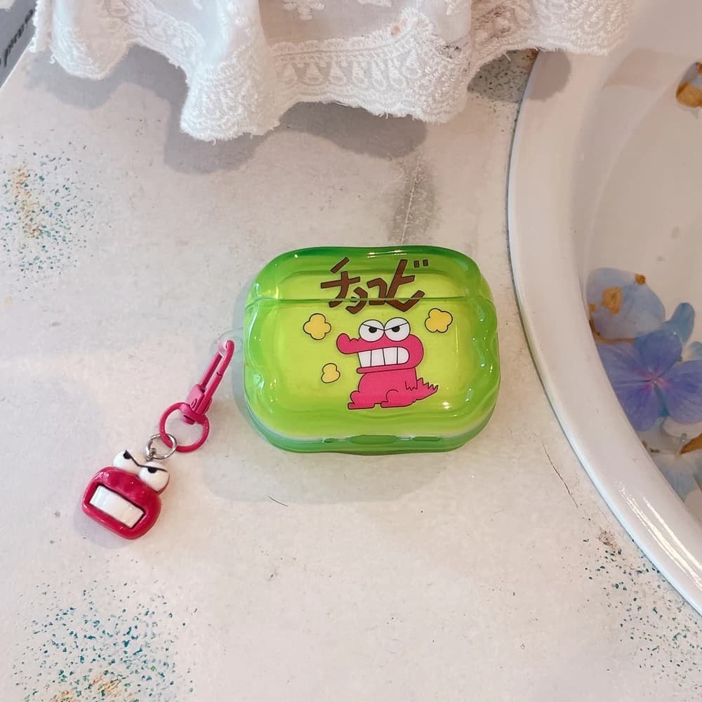 Cartoon Anime Crayon Shin-chan Cute Earphone Case For Airpods 4 2 3 1 Pro 3 2 Wireless Bluetooth Headset Protective Hard Cover