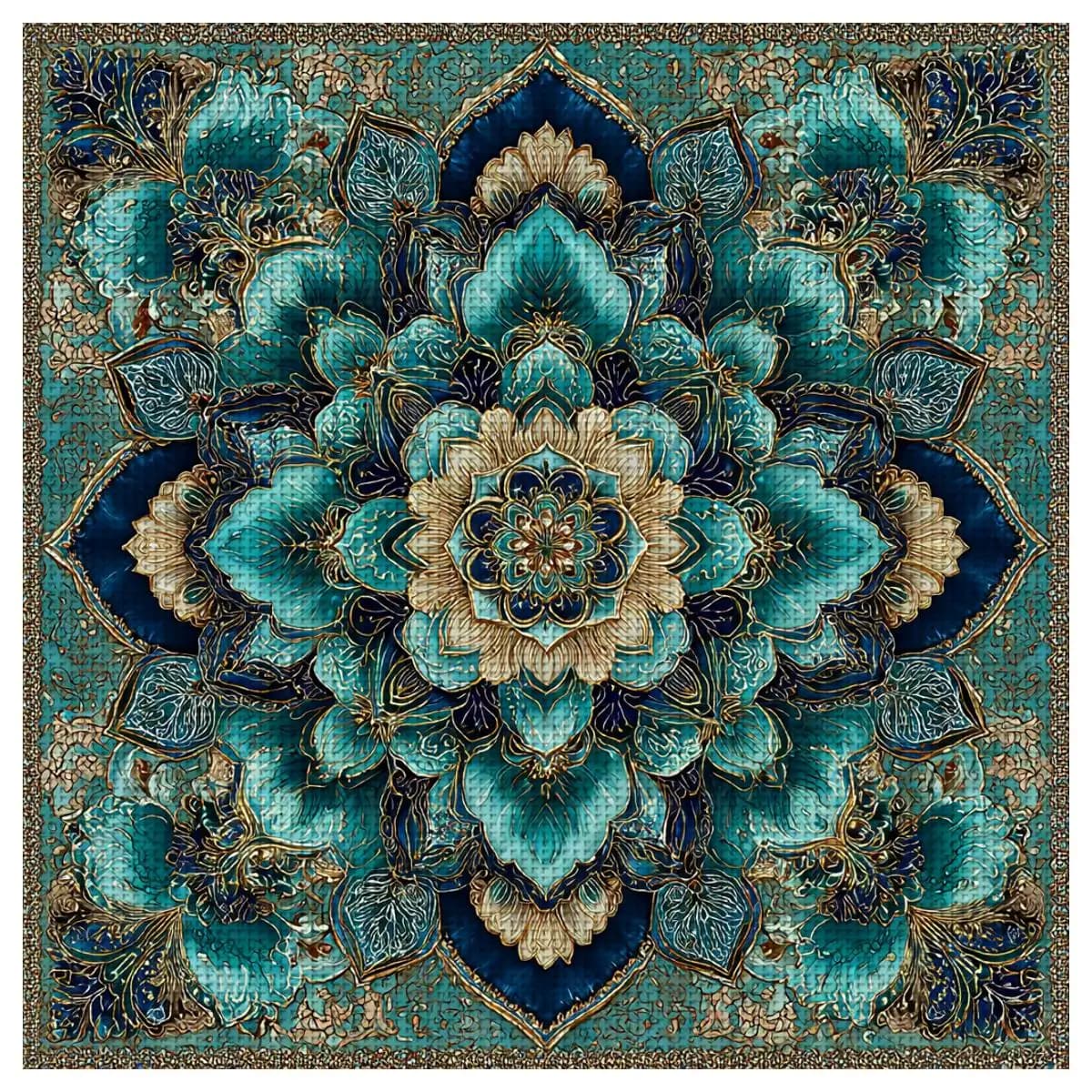 1pc 30X30CM/11.8inch Flower Stamped Cross Stitch Kit DIY Kit 11CT/14CT DIY Embroidered Set DIY Cross-Stitch Set Joy Sunday