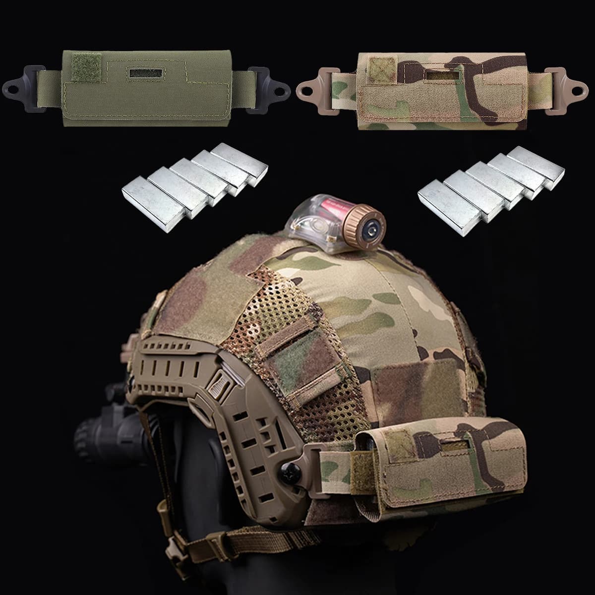 Borsa per contrappeso per casco tattico Borsa per contrappeso NVG per caschi softair OPS-Core Fast BJ PJ MH, accessori per caschi