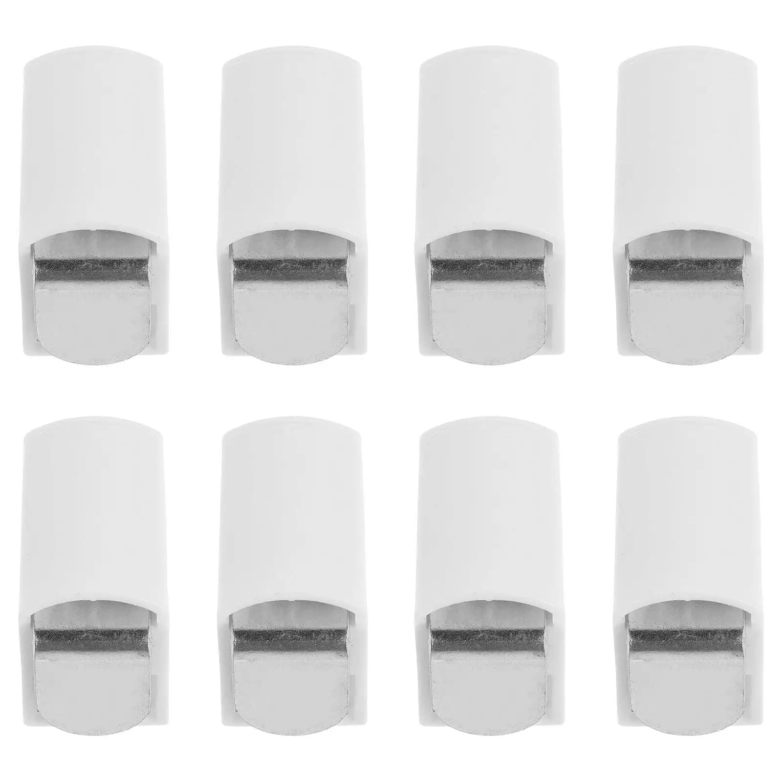 Set di 8 Supporti a L per Tende, Regolabili e Resistenti, Montaggio a Parete per Camera da Letto e Soggiorno