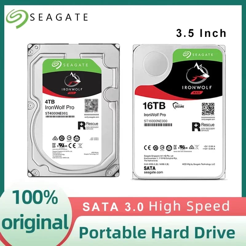 For Seagate IronWolf Pro 3.5 Inch SATA OEM Hard Drive 4TB To 16TB NAS RAID Storage With Data Recovery Service