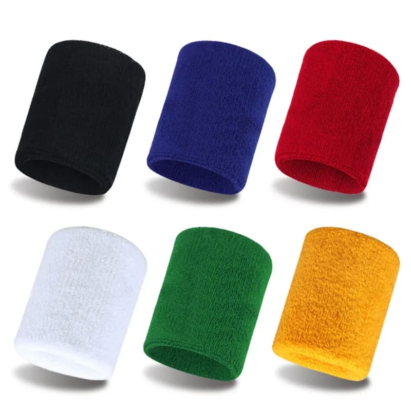 2 pezzi di protezione per il polso con fascia antisudore sportiva da corsa, badminton, basket, tutore in spugna