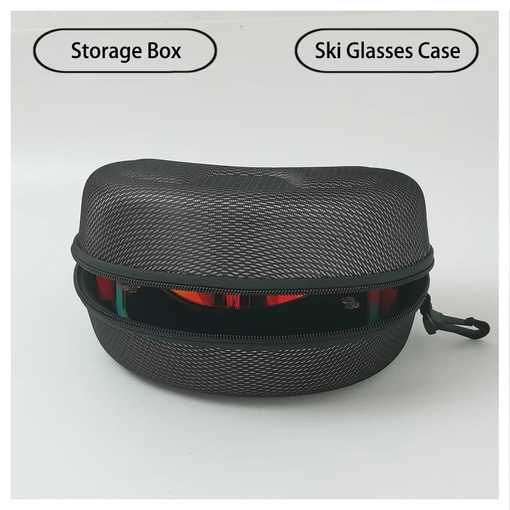 Portable Protective Ski Goggles Case Soft Eyewear Storage Bag Fit Ski Motorcycle Cycling Sports Glasses