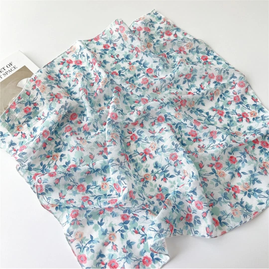Sciarpa Primaverile Autunnale Chic alla Moda, Foulard da Collo, Bandana per Donna, Sciarpa Quadrata Leggera in Cotone e Lino, per Sciarpa Leggera, Accessorio per Capelli, Borsa
