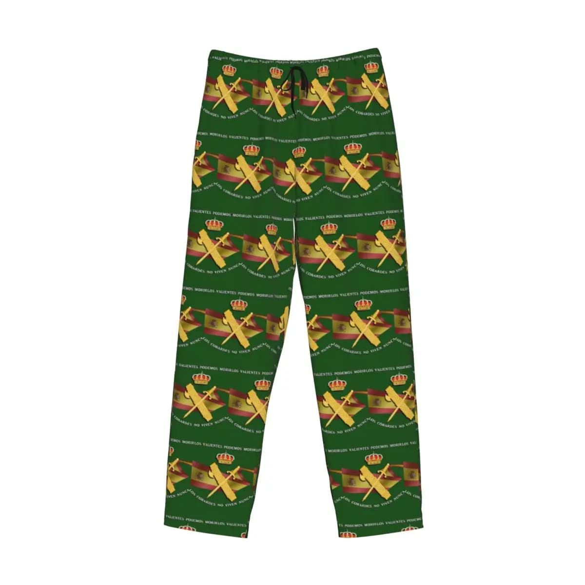 Pantaloni del pigiama con bandiera civile della Guardia spagnola personalizzata Pantaloni da pigiama da uomo per indumenti da notte con tasche